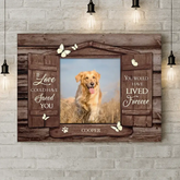 Cadeaux commémoratifs personnalisés avec photo d'animal de compagnie - Cadeaux pour se souvenir d'un animal de compagnie, volets de fenêtre en bois, art mural